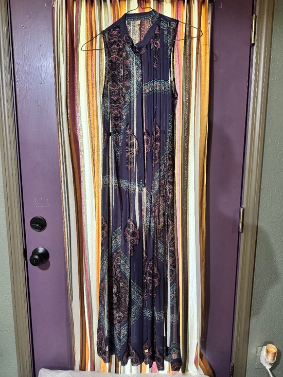 Free People Pants - Free People Intimately "Night Shimmers" Sheer Pleated Lounger Jumpsuit - Size 6